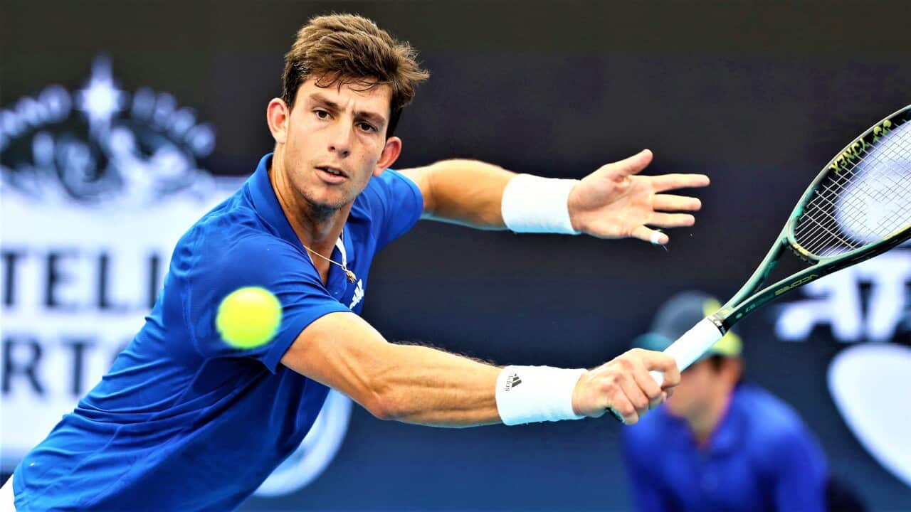 Greek tennis player Michalis Pervolarakis.