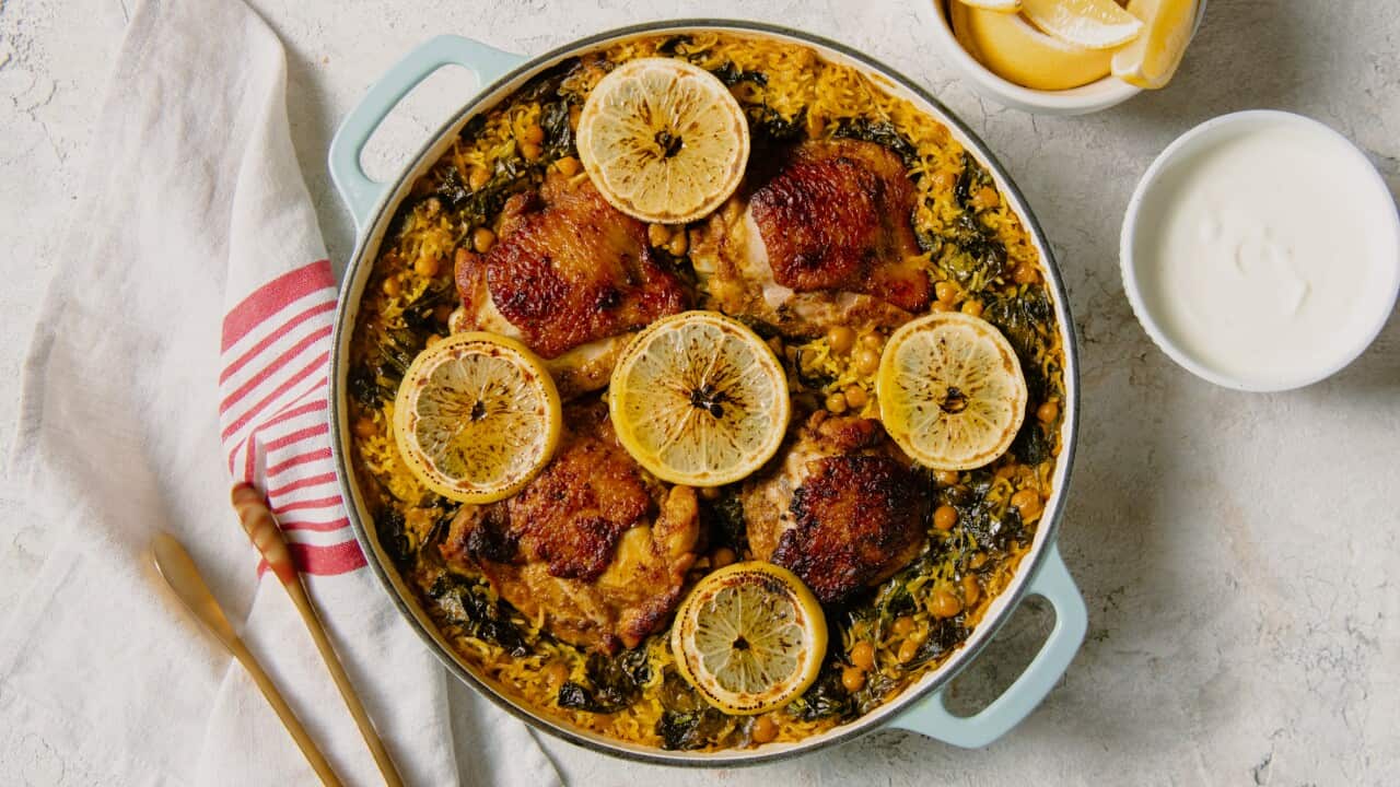 Middle Eastern chicken and rice