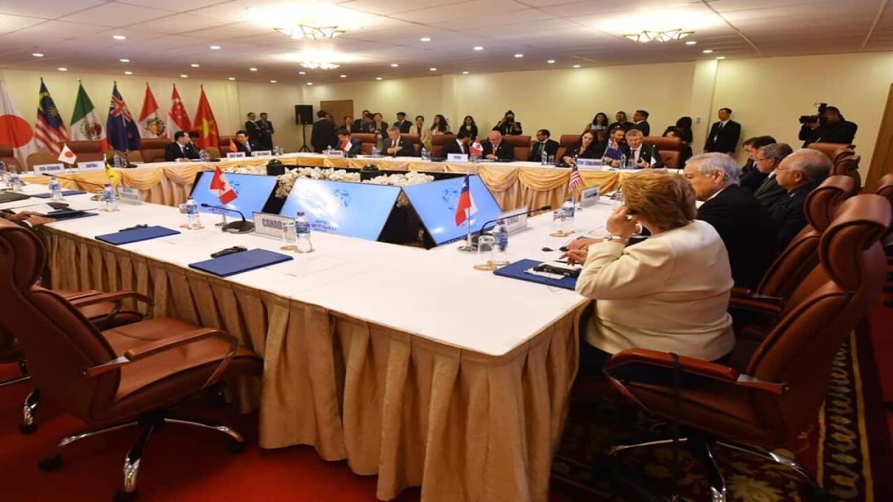 The empty seat allocated for Canada's Prime Minister Justin Trudeau