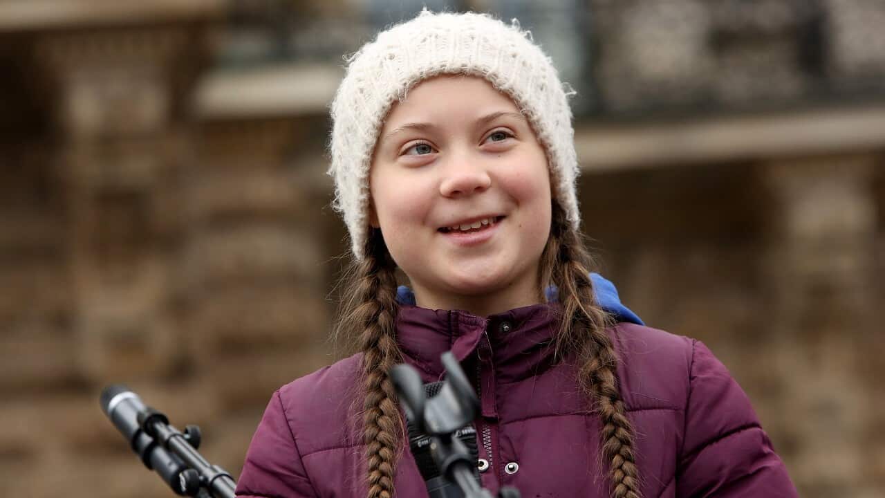 Greta Thunberg in Hamburg, Germany.