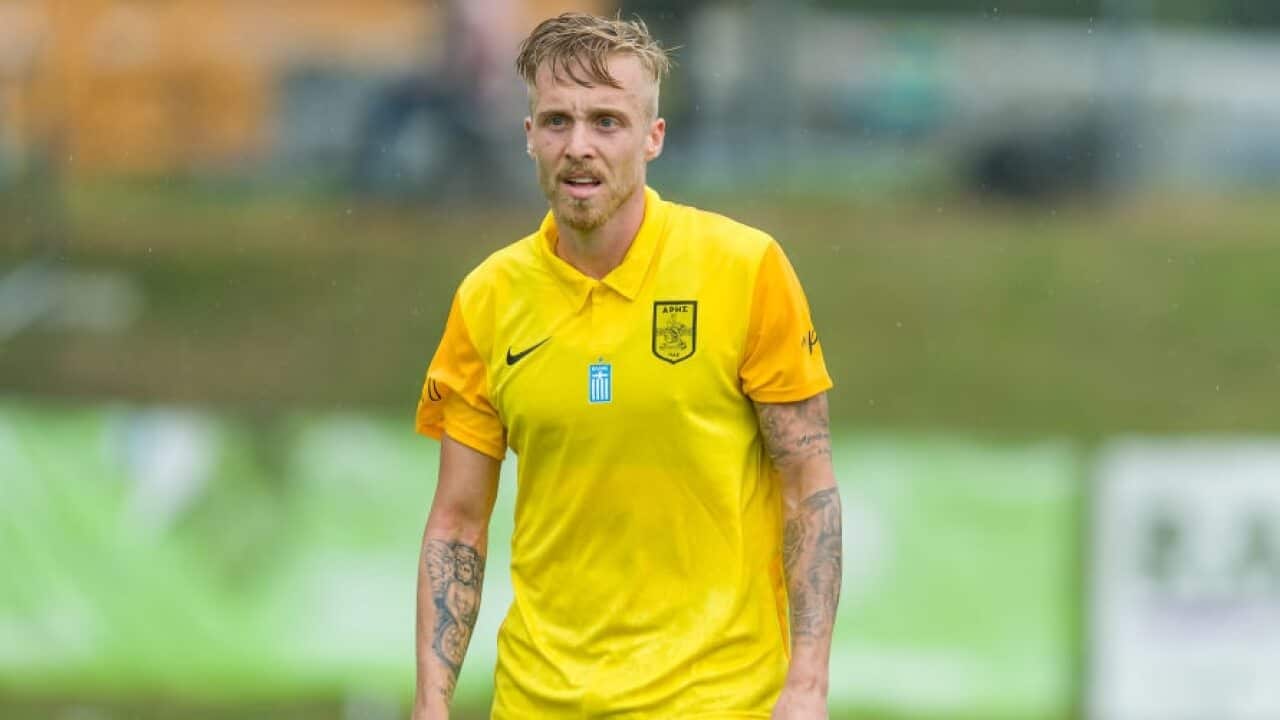 James Jeggo in action for Aris Thessaloniki