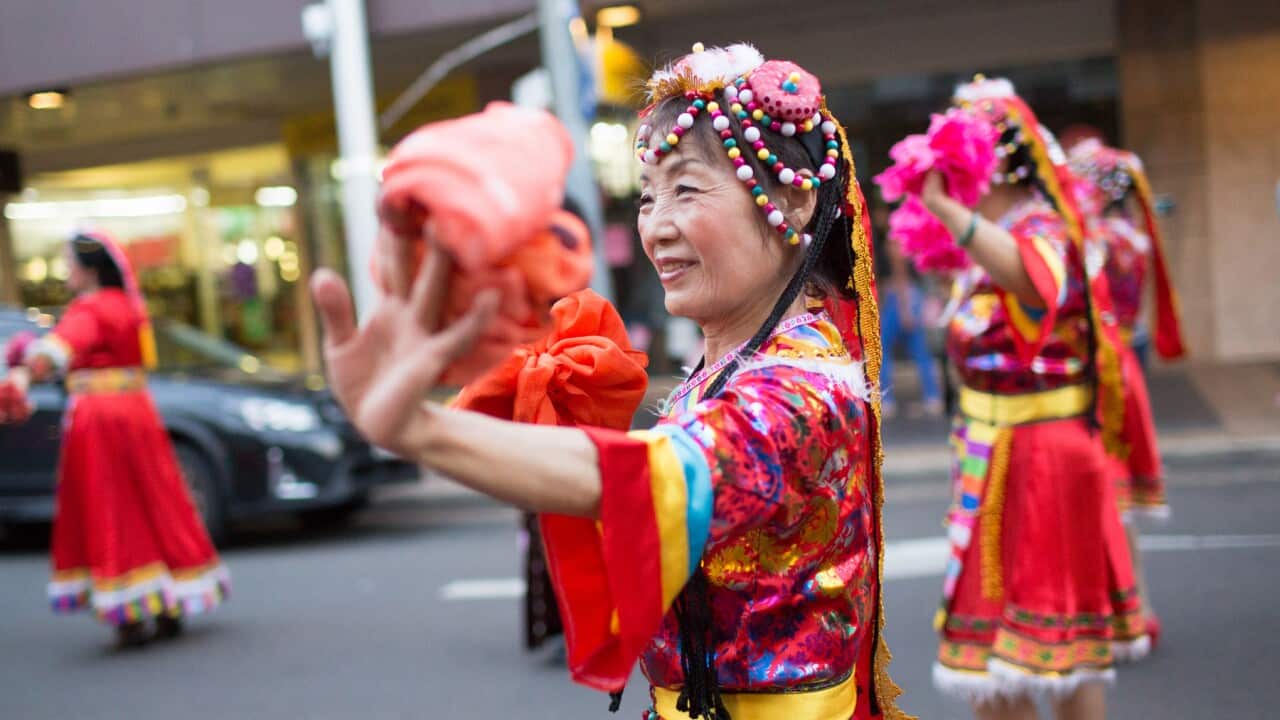 Participants in Sydney at a festival parade.