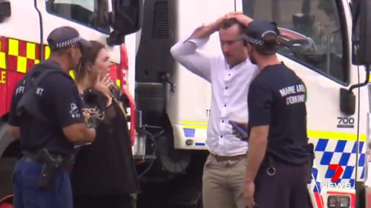 The woman was treated by paramedics but was unable to be revived, police said.