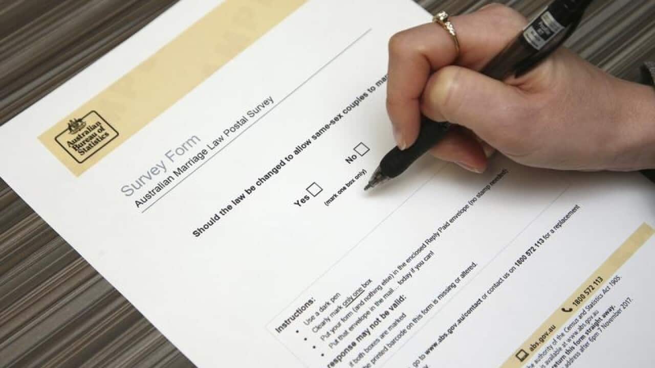 A sample of the postal ballot on legalising gay marriage