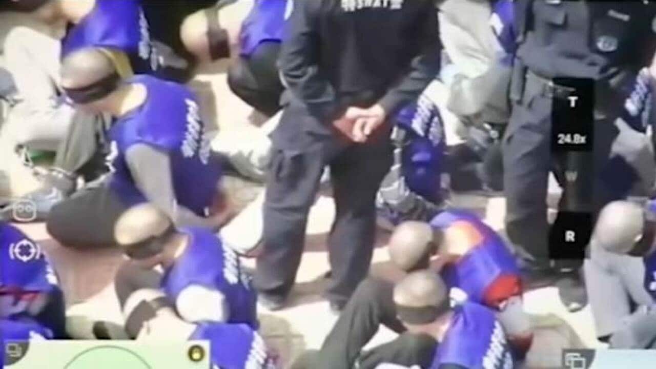 A still from the footage posted by YouTube user "War on Fear".