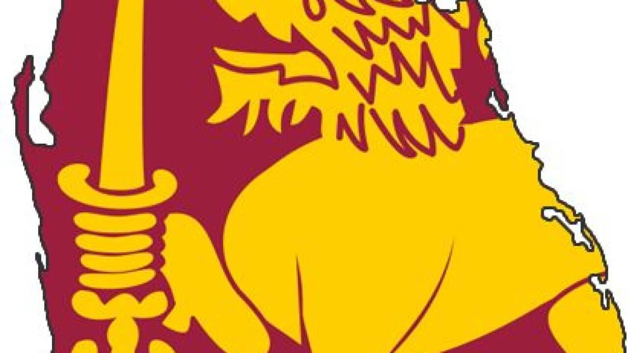 Sri Lankan Map with Lion
