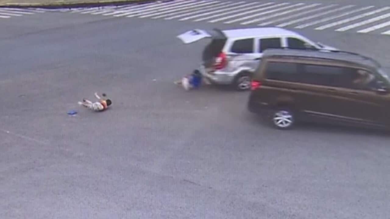 Screenshot from the vision at the moment of the collision