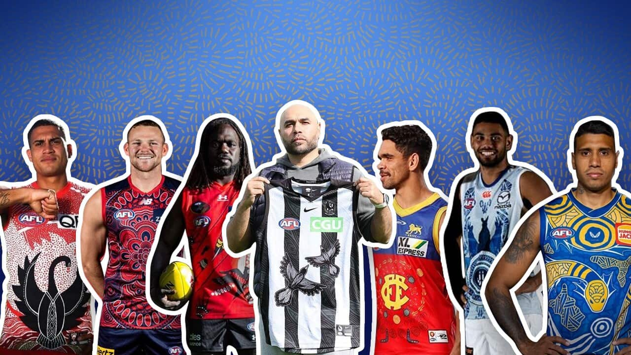 Indigenous Round guernseys AFL: Sir Doug Nicholls Round, design, every team