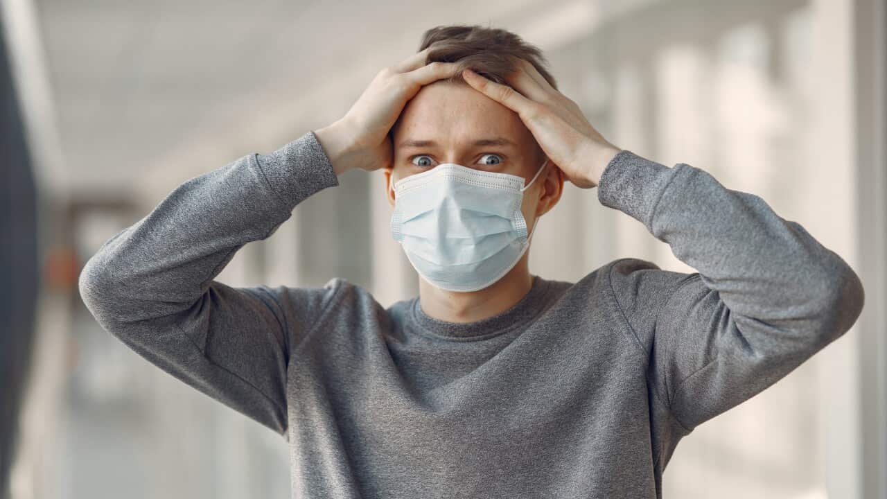 A man wearing face mask