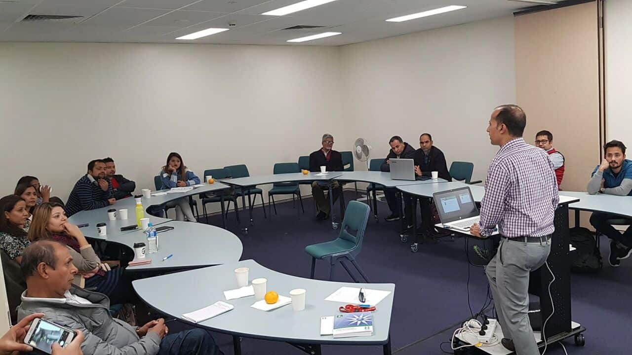 Mental health training session in Sydney for Nepali community.