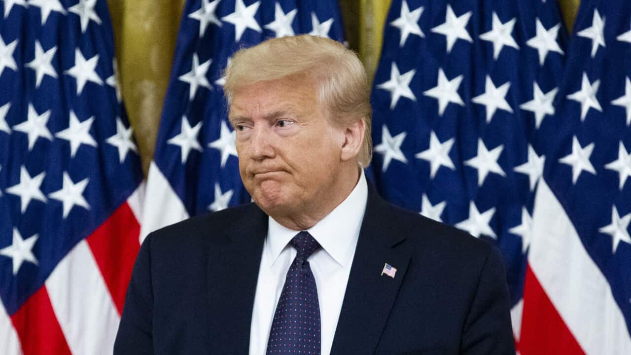 Donald Trump tweets, then deletes, video of supporter shouting 'white power' | SBS News