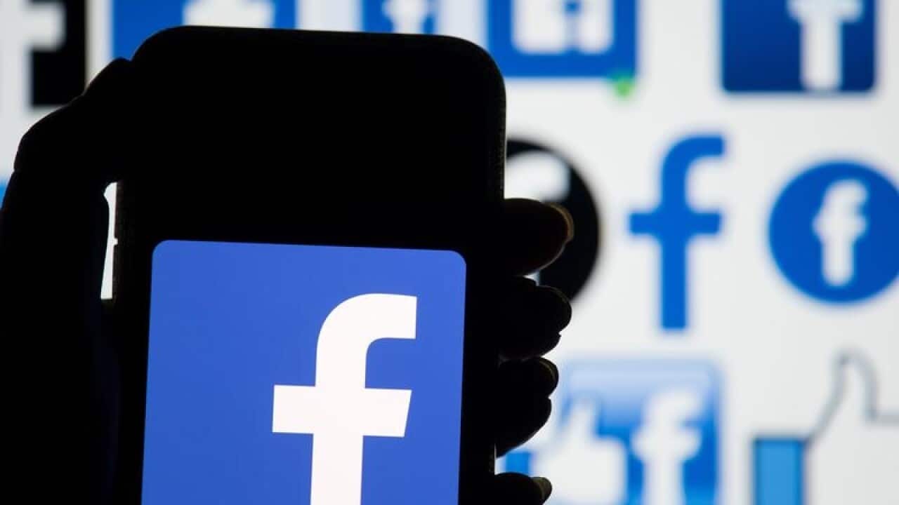 An image of the Facebook logo