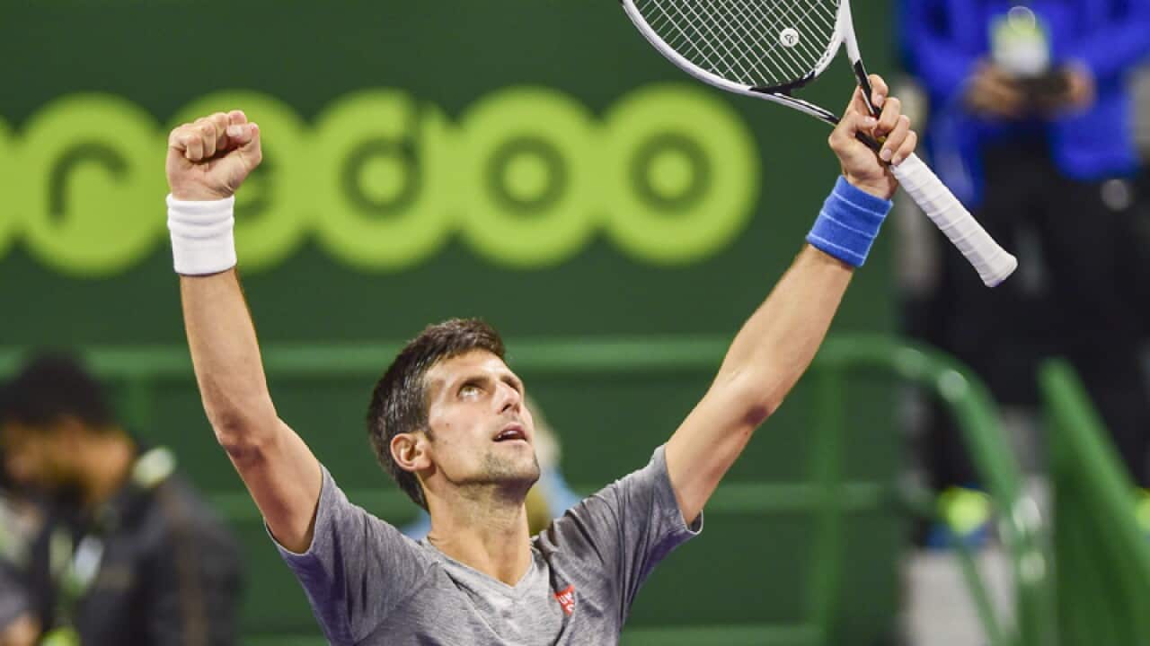 Novak Djokovic of Serbia