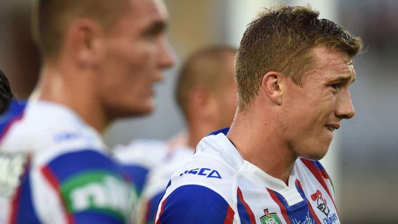 Newcastle Knights halfback Trent Hodkinson
