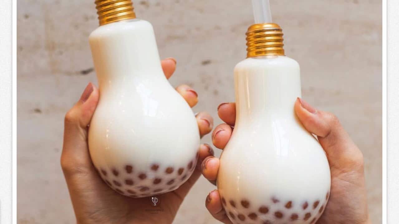 tea in light bulb