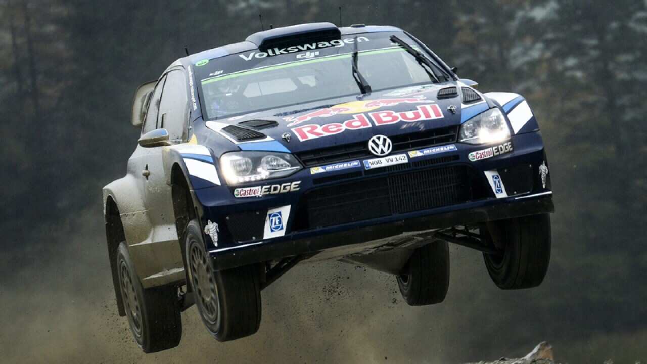 Sebastien Ogier during the World Rally Championship event in Wales