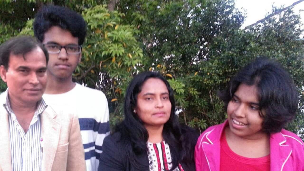Dr Nasrin Haque with her husband Dr Shafiqul Bhuiyan and their children Sakir and Sumaya.