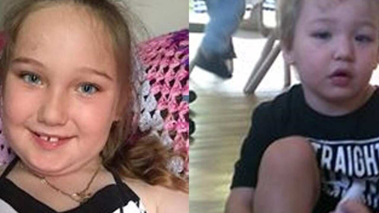 A supplied image of missing children Vrooke and Braden James-Fielding.