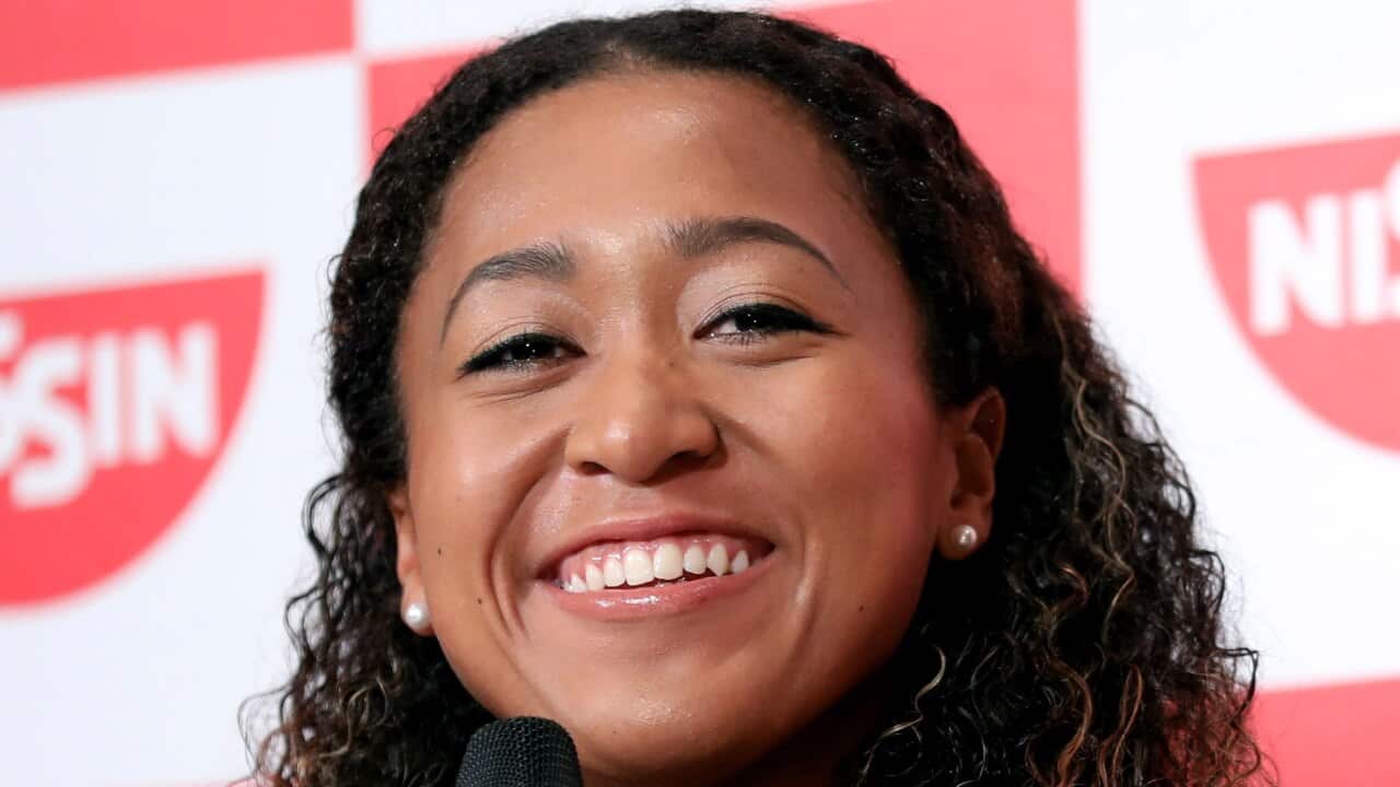 Japanese tennis player and US Open women's champion Naomi Osaka in Yokohama on Thursday.