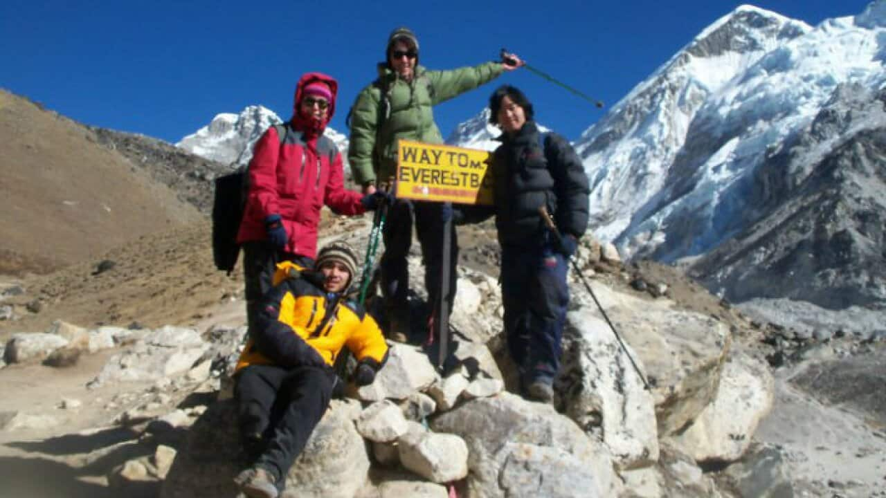 Trekking to Everest Base Camp.