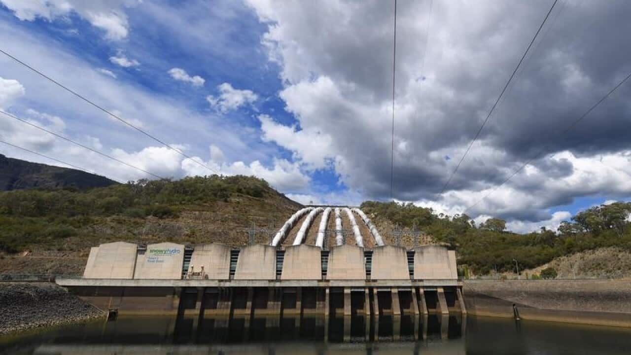 General view of the Tumut 3 power station at the Snowy Hydro.