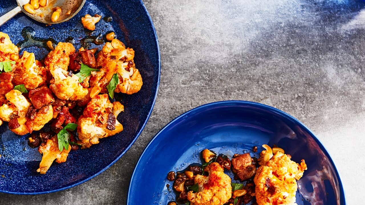 Cauliflower braise (coliflor ofegada)