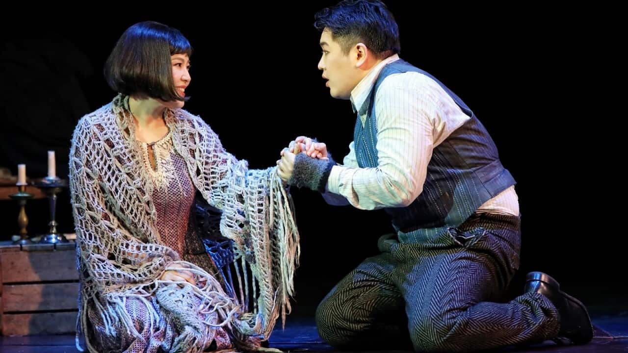 Soprano Karah Son roll of Mimi