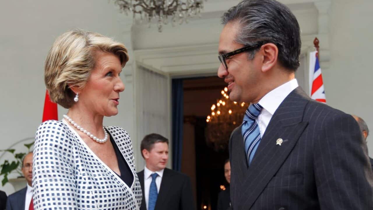 Julie Bishop and Marty Natalegawa