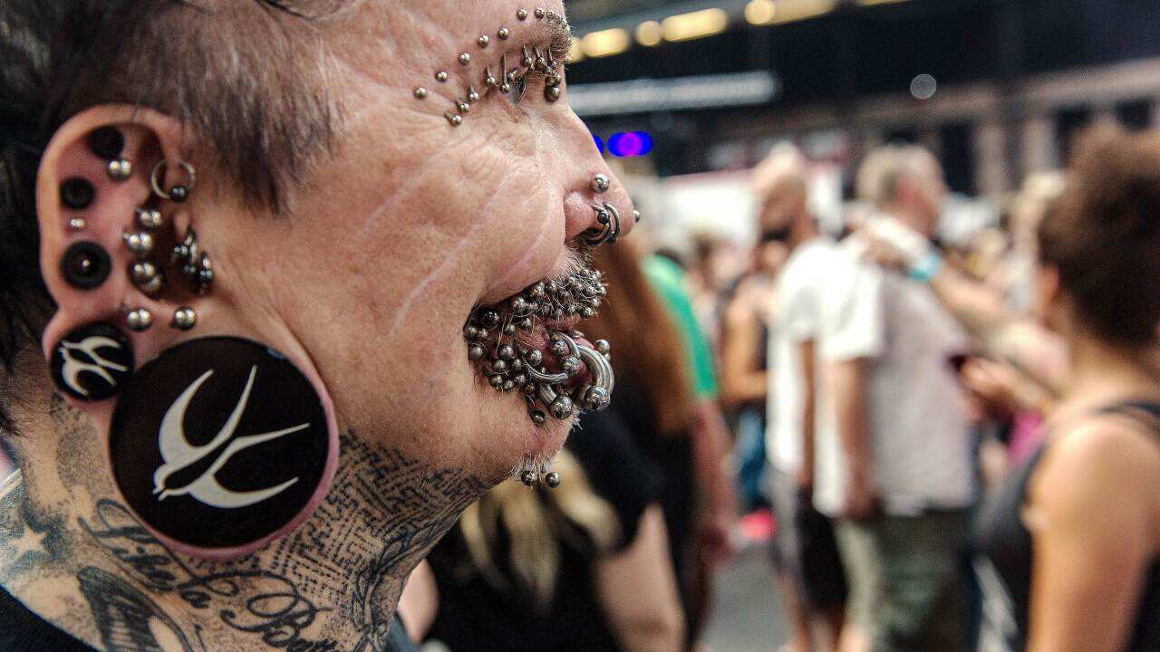 Rolf Buchholz, the world's most pierced man