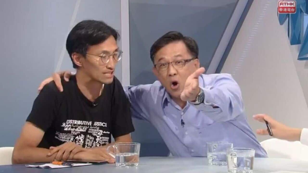 Junius Ho Kwan-yiu and Eddie Chu Hoi-dick were attending an RTHK TV program to discuss the violence in Yuen Long when the dramatic scenes unfolded