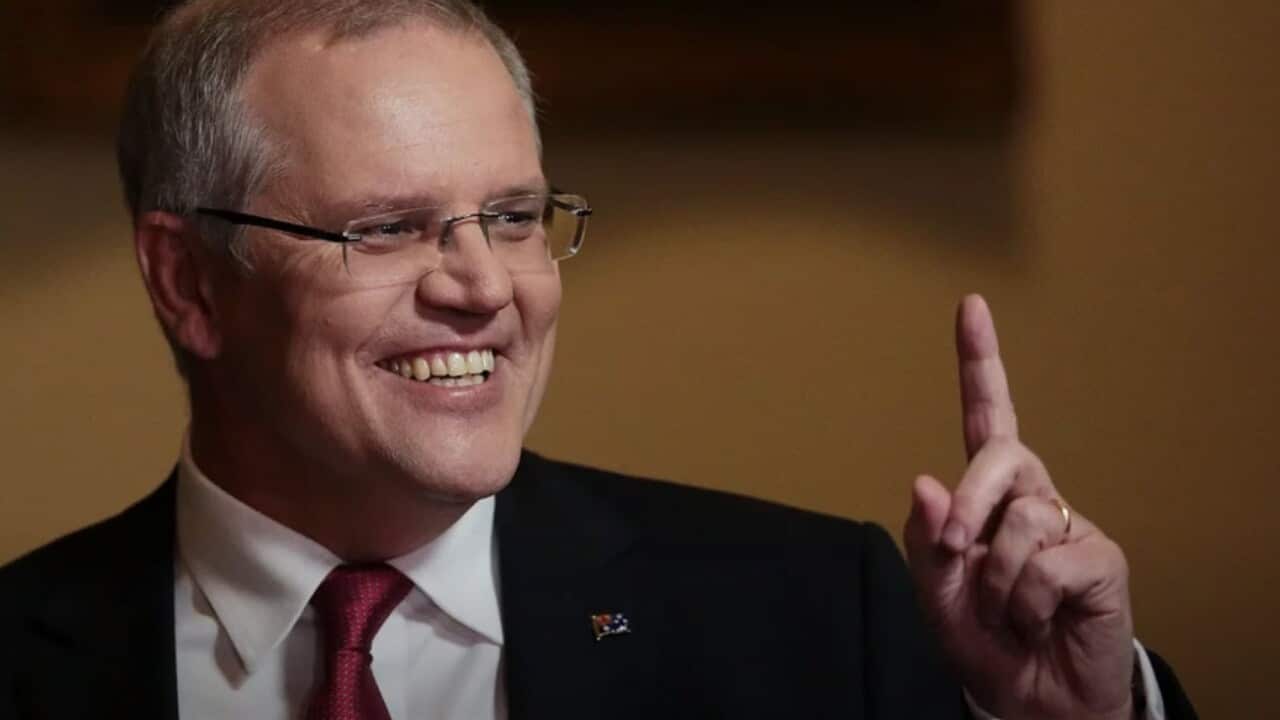 The screenshot that appears on Scott Morrison's old website that now plays 'Scotty doesn't know'.