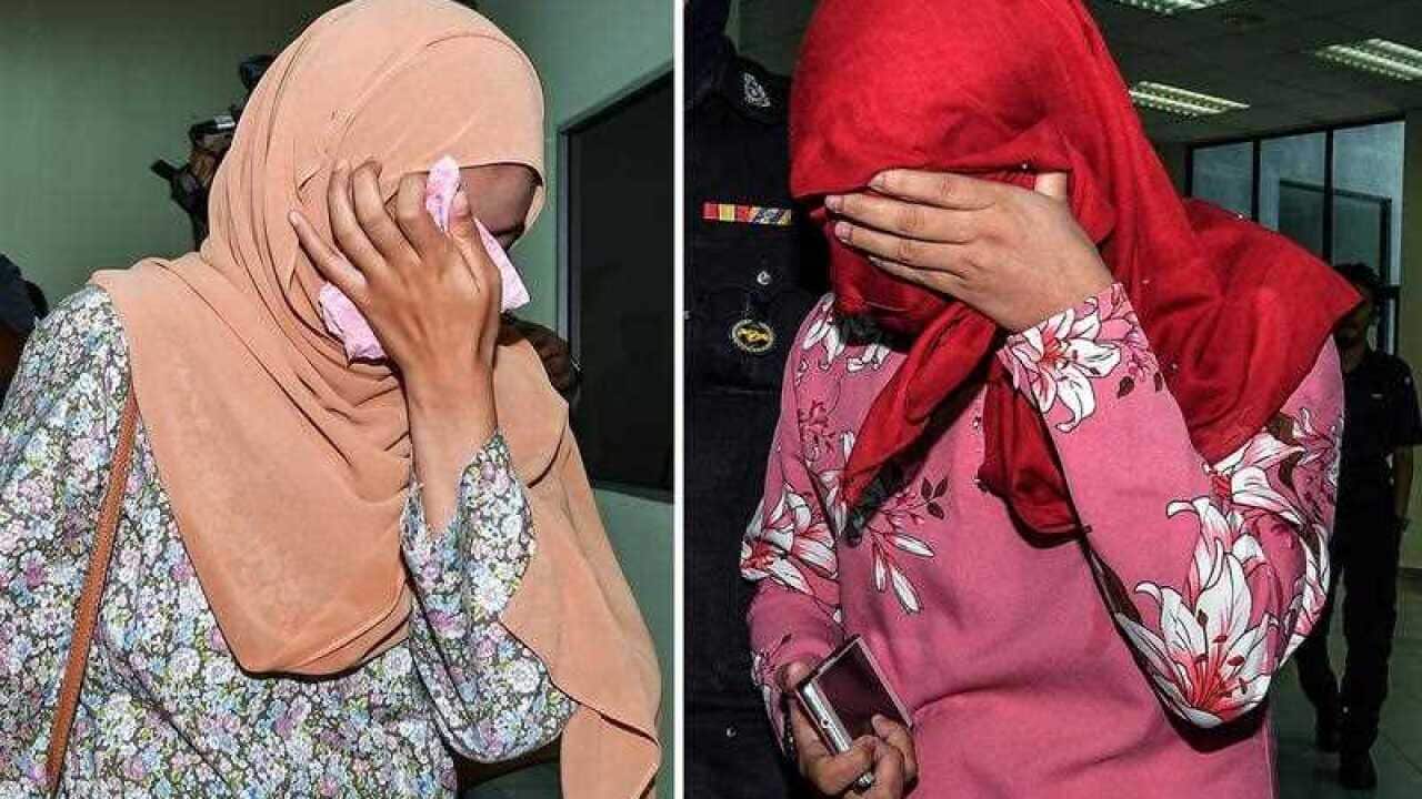 The two women were caned in front of family members for attempting to have consensual sex with each other in a car. 