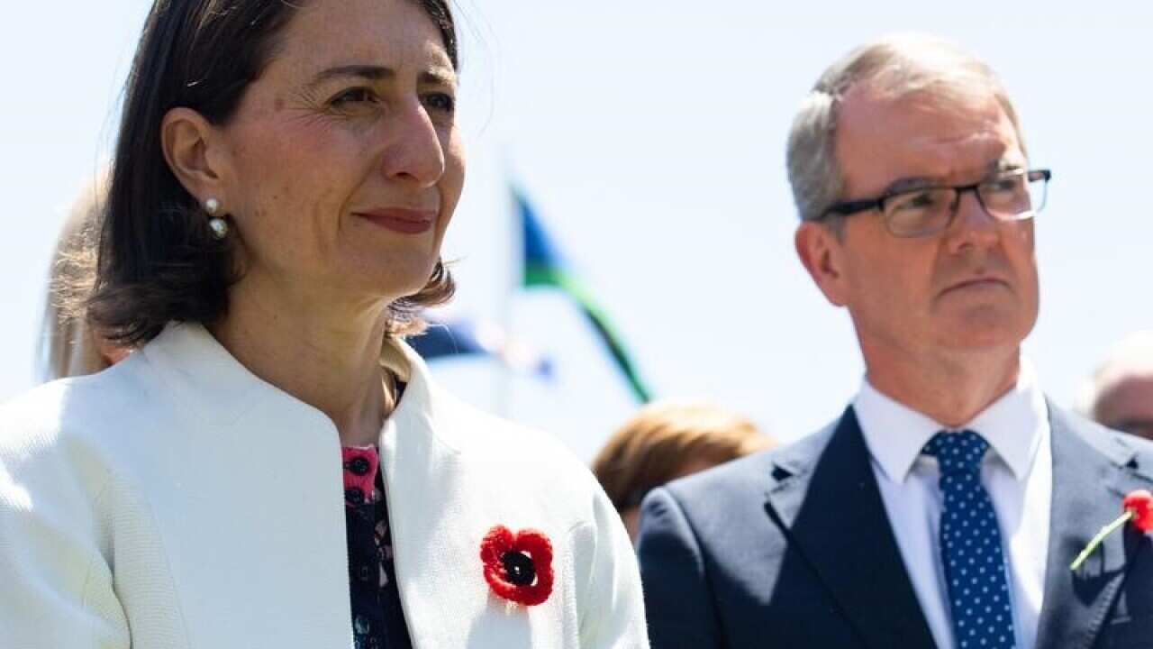 NSW Premier Gladys Berejiklian with Opposition leader Michael Daley.