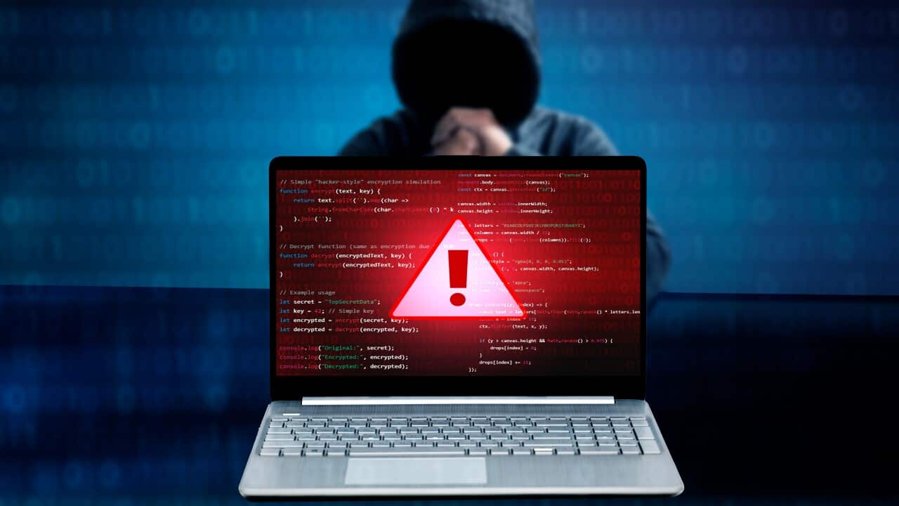 caution sign data unlocking hackers. Malicious software, virus and cybercrime, System warning hacked alert, cyberattack on online network, data breach, risk of website. compromised information concept.