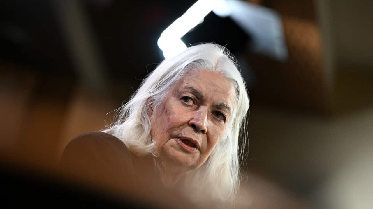 Professor Marcia Langton AO addresses the National Press Club in Canberra, Wednesday, September 6, 2023.