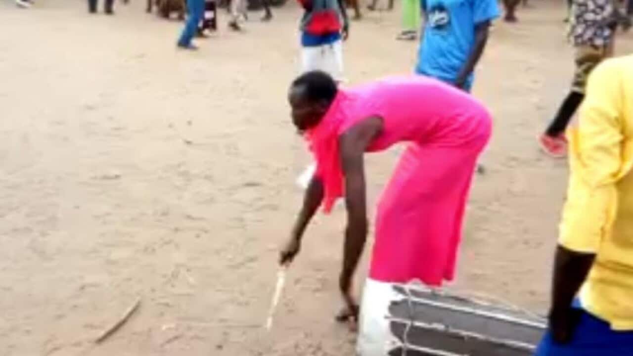 Achol Makuei in Nyamazi showing her skill to the world