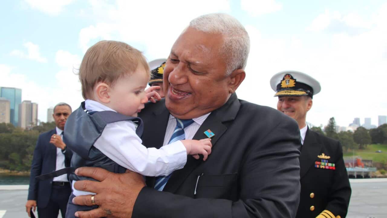 Fijian Prime Minister Frank Bainimarama is welcomed in Australia for his five day visit. 