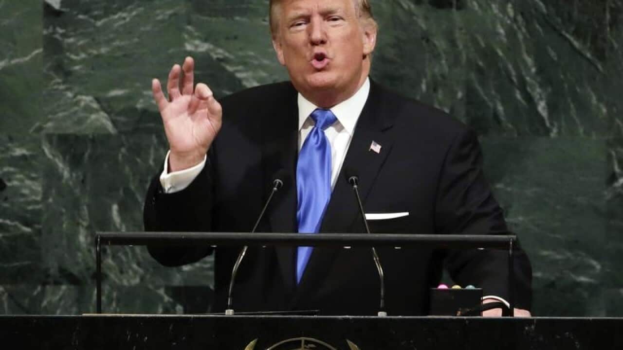 A file image of President Trump at last year's General Assembly
