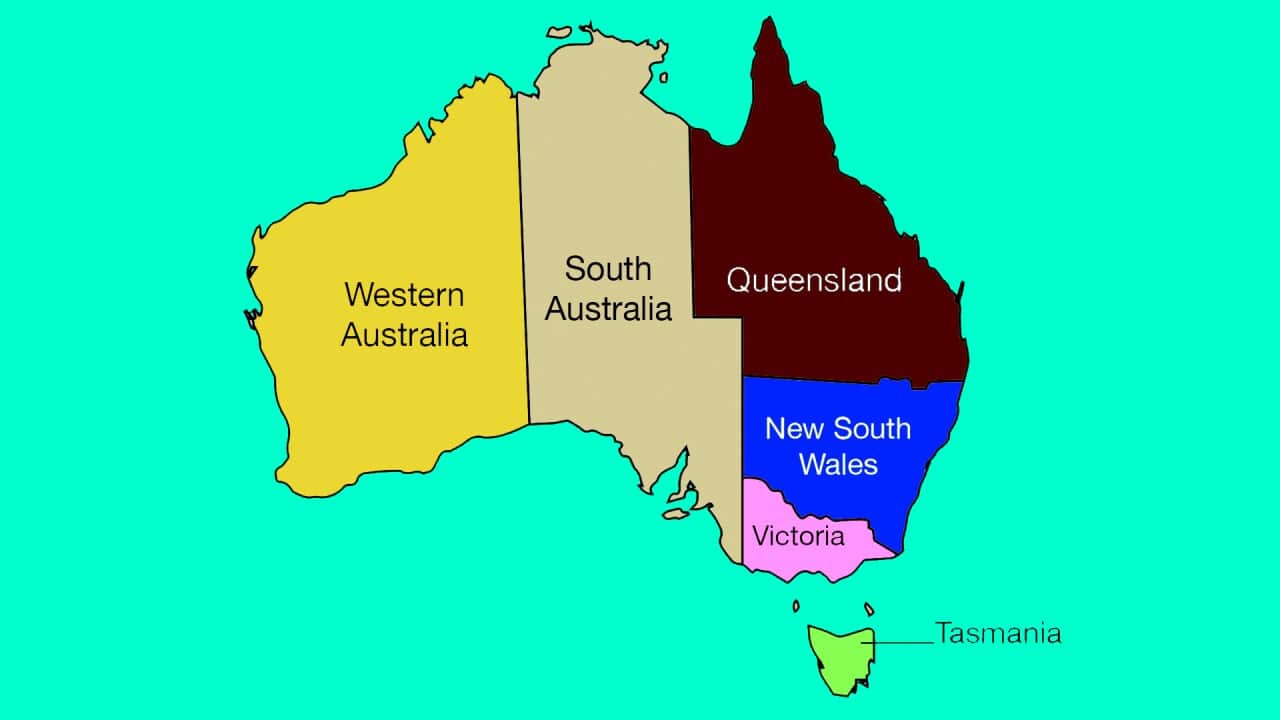 Australian Map just before federation