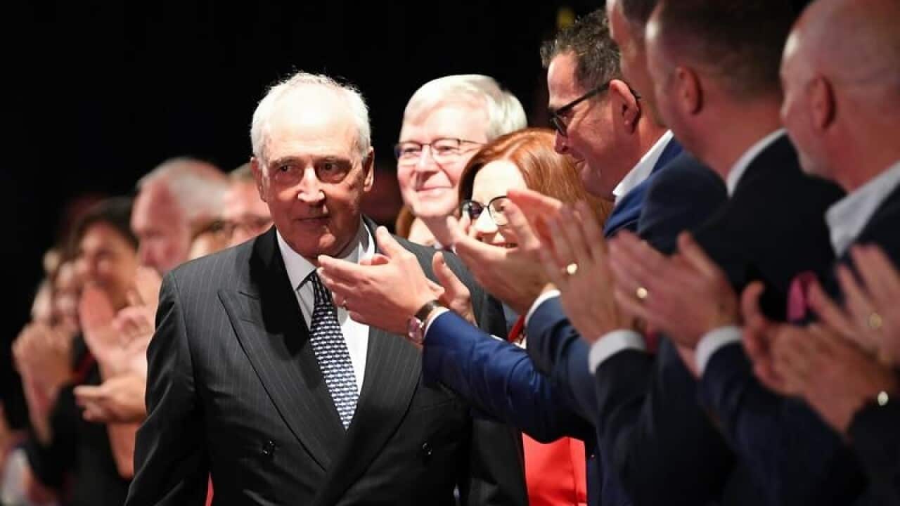 Paul Keating at Labor campaign launch