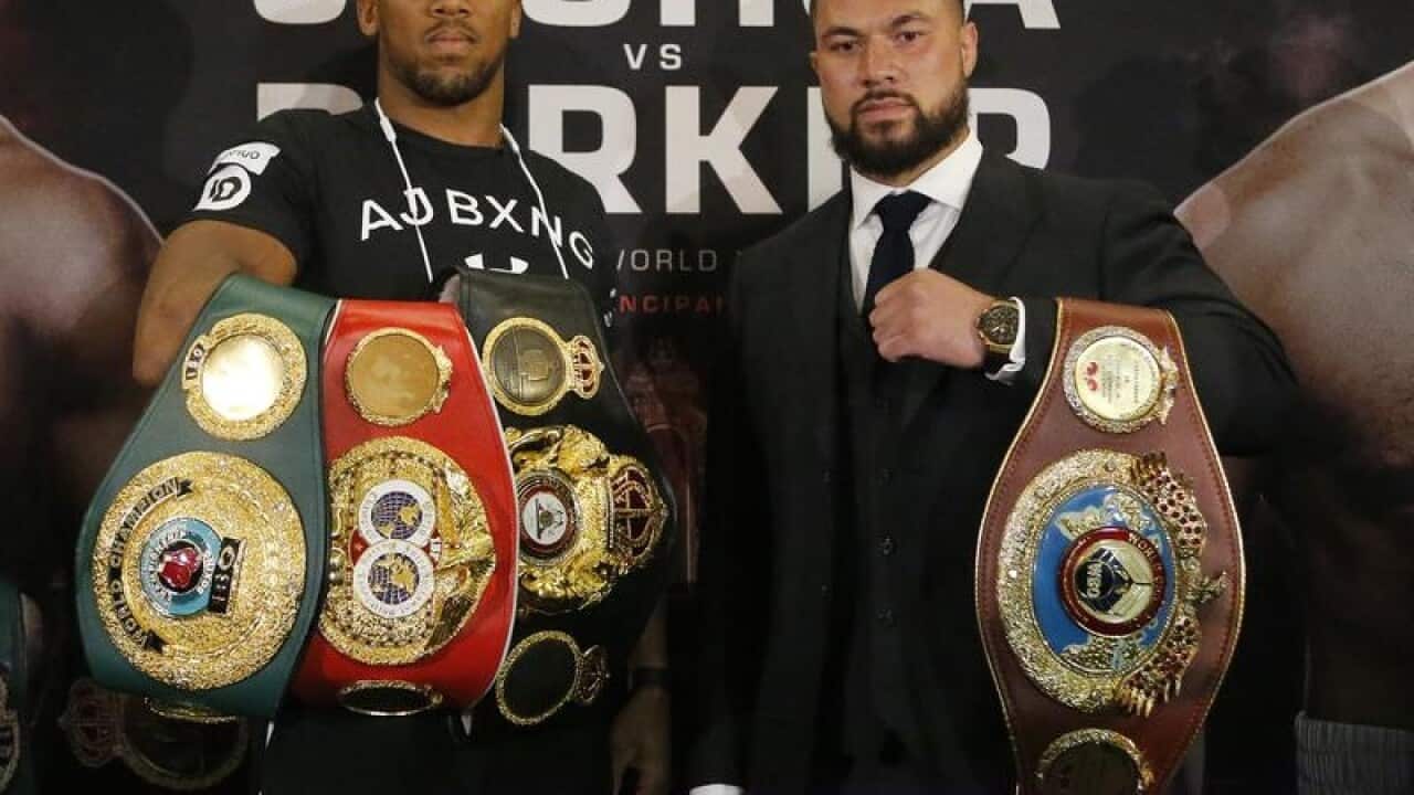 World Heavyweight boxers Anthony Joshua and Joseph Parker