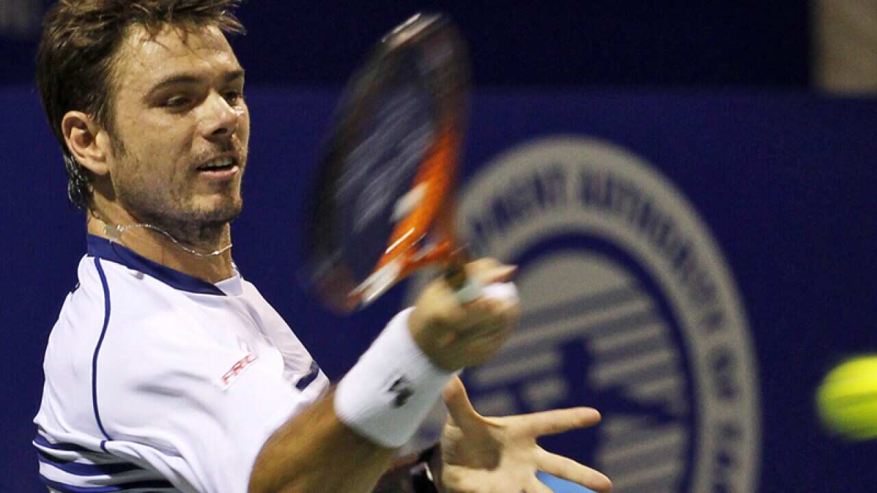 Defending champion and top seed Stanislas Wawrinka in action