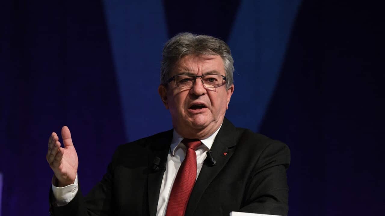 Jean-Luc Melenchon, the leader of NUPES, a coalition of left-wing political parties (AAP)