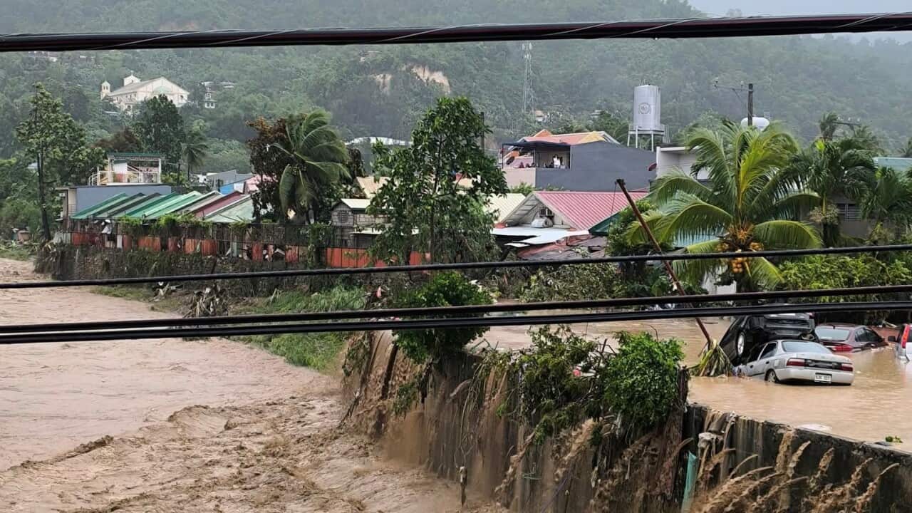 Typhoon Tino caused severe flooding in Cebu, submerging homes in Bacayan town.