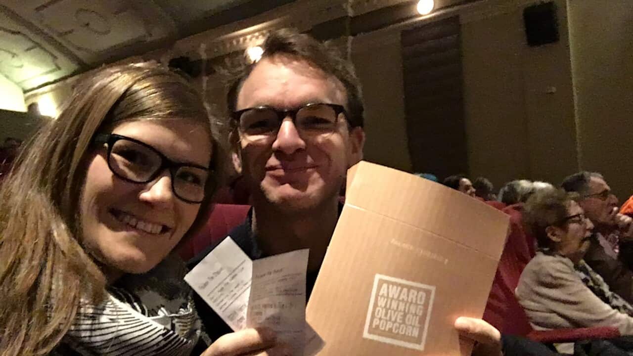 Julia und Ben bei einer Filmvorführung in Sydney