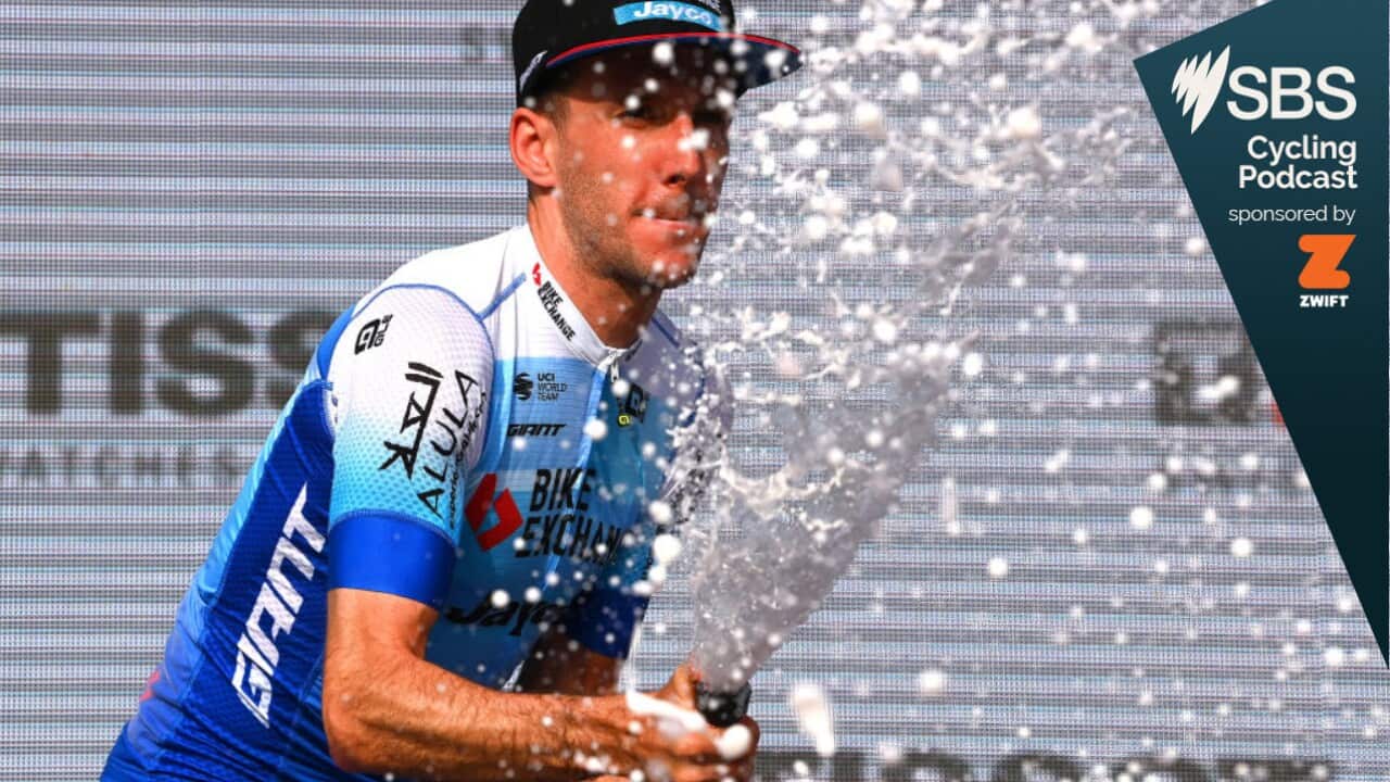 Simon Yates celebrates