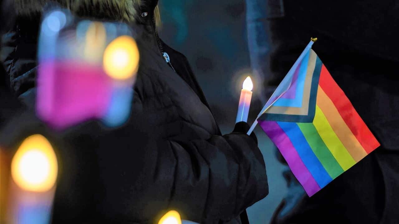 Transgender day of remembrance vigil in Wilkes-Barre, US -  20 Nov 2022