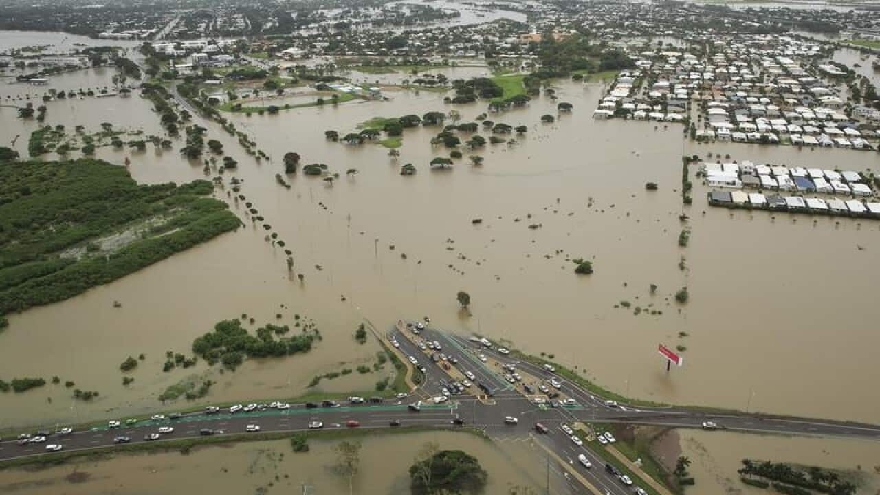 Floodwaters engulfed much of Townsville and many of the surrounding waterways remain high and dangerous.
