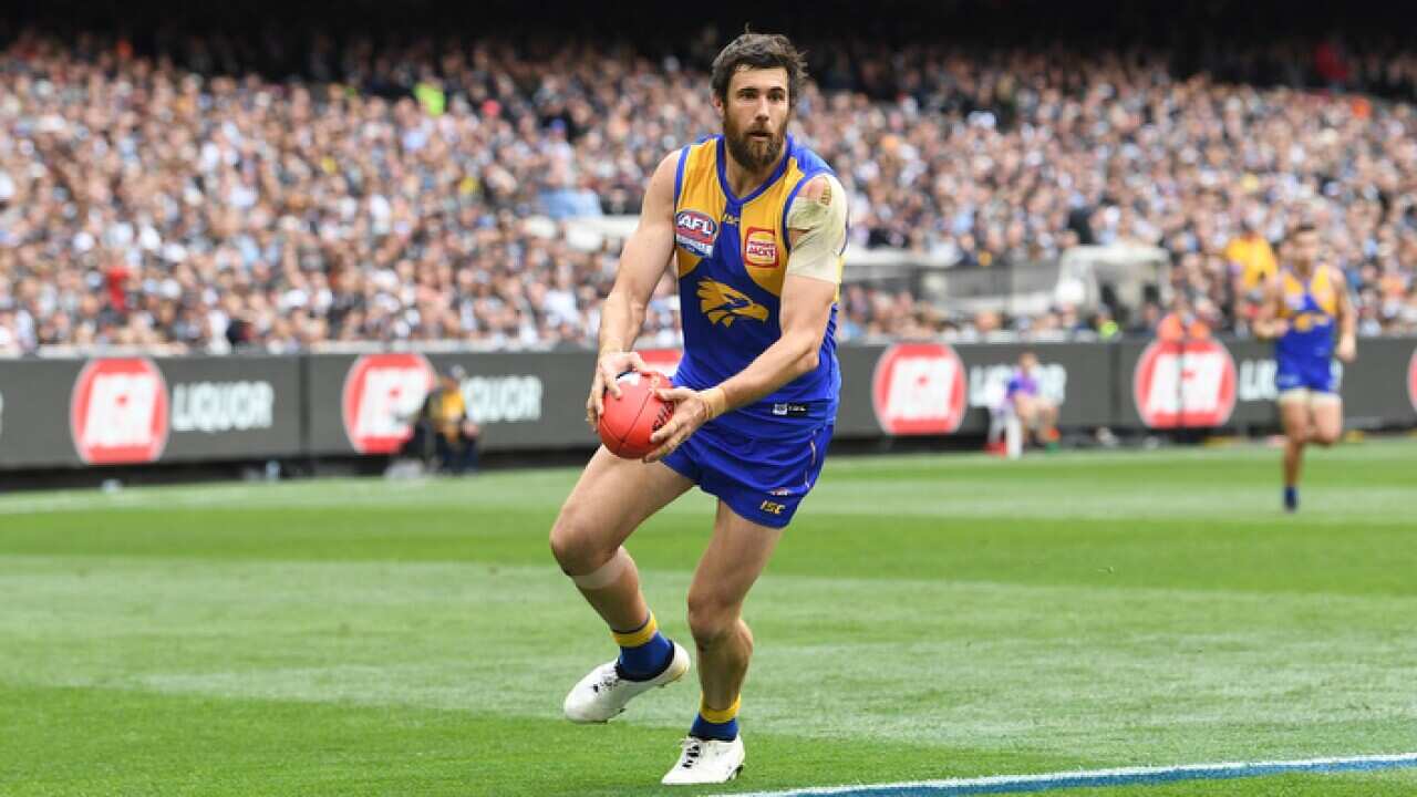 Josh Kennedy of the Eagles in action during the 2018 AFL Grand Final