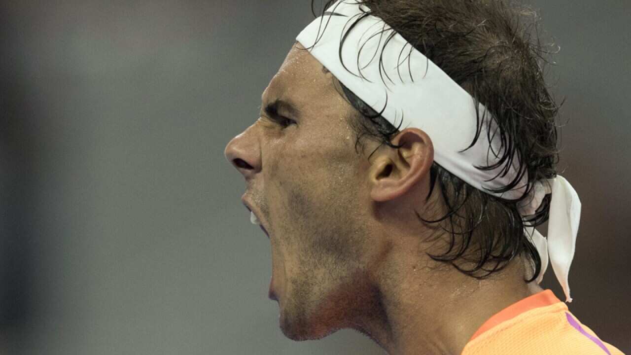 Rafael Nadal of Spain celebrates